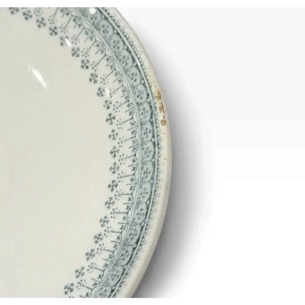 Johnson Bros Valencia Lace Semi-Porcelain Hotel Ware Blue Saucer 6” Antique